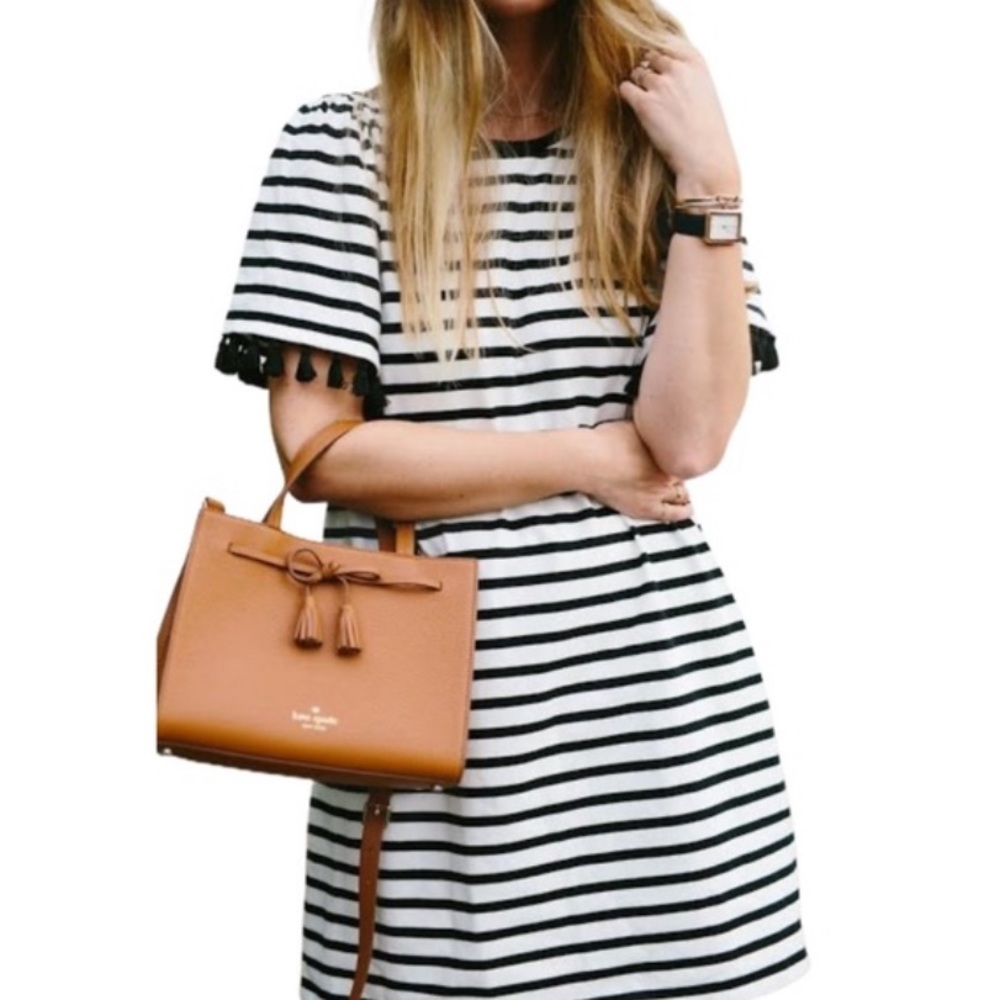 KATE SPADE Stripe Flutter Dress